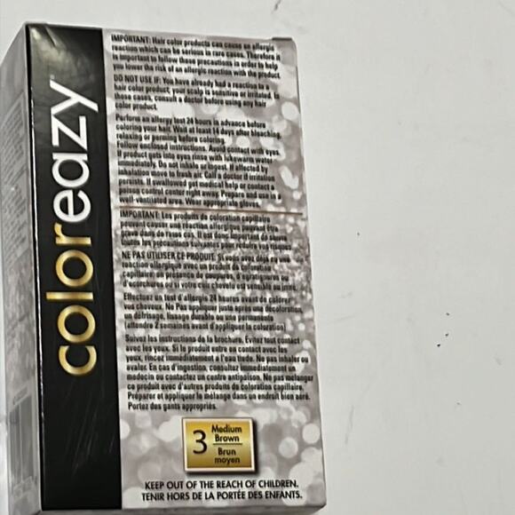 COLOREAZY MEDIUM BROWN PERMANENT CREAM HAIR COLOR 1 APPLICATION - Picture 3 of 6